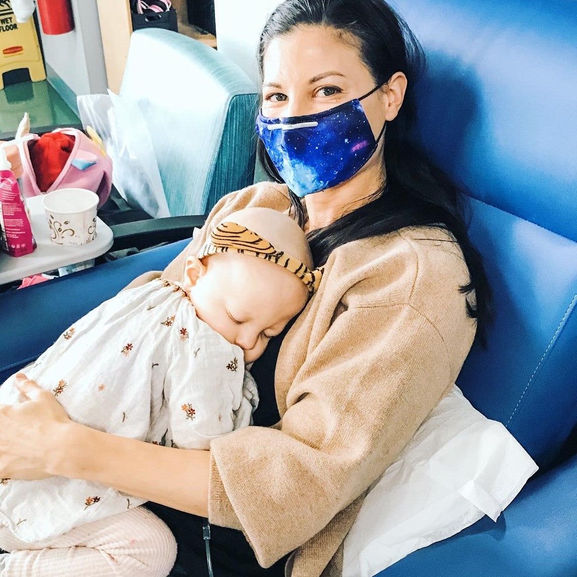 Mom with child diagnosed with cancer
