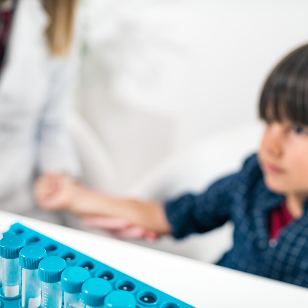 child with allergy tests