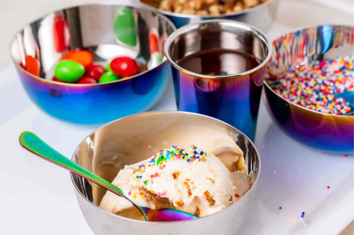 Stainless Steel Dishes | Snacks in Ahimsa Dishware