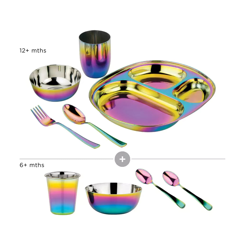 Iridescent sales dish set