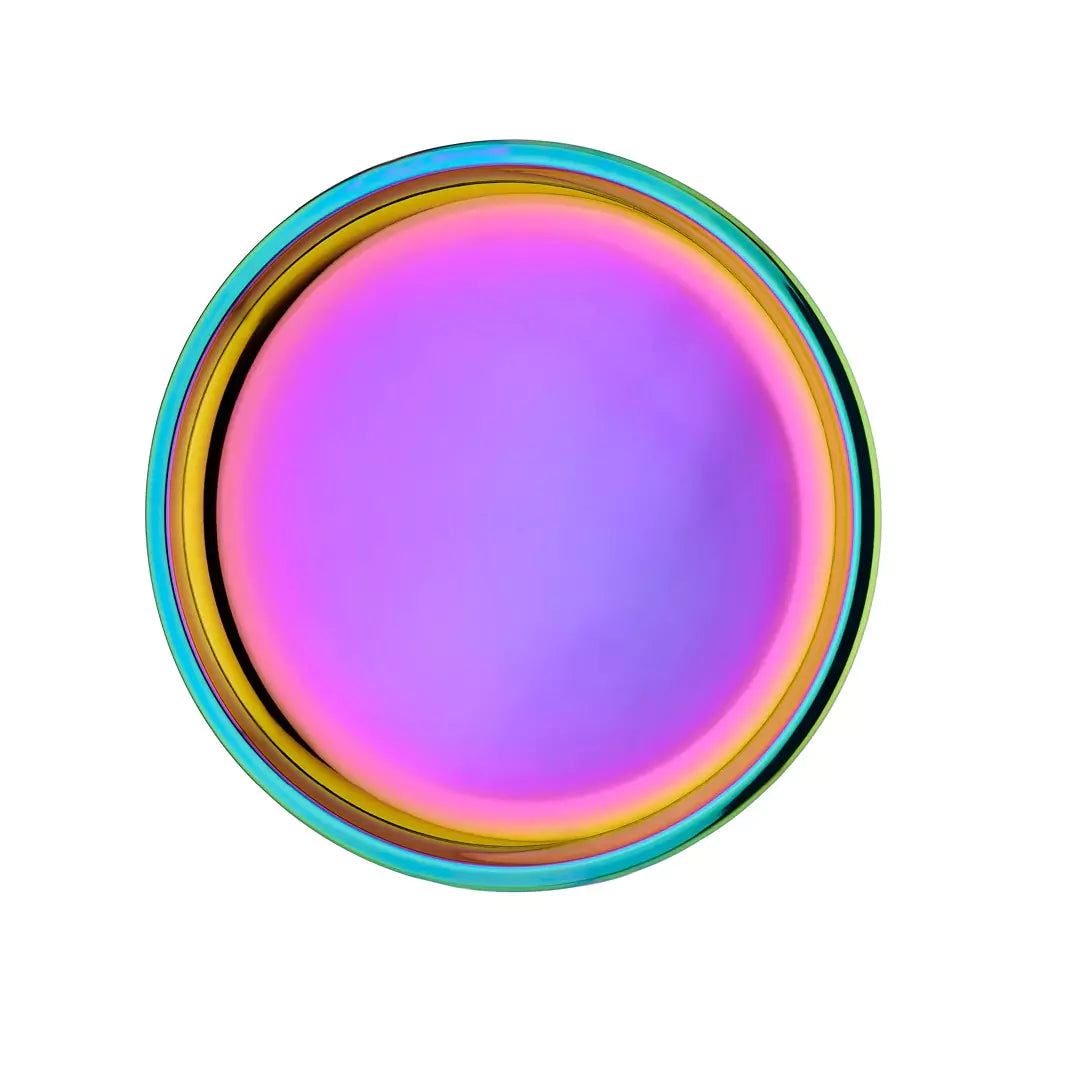 Stainless steel kids plates. Rainbow Plate - stainless steel plate for kids, toddlers, and adults