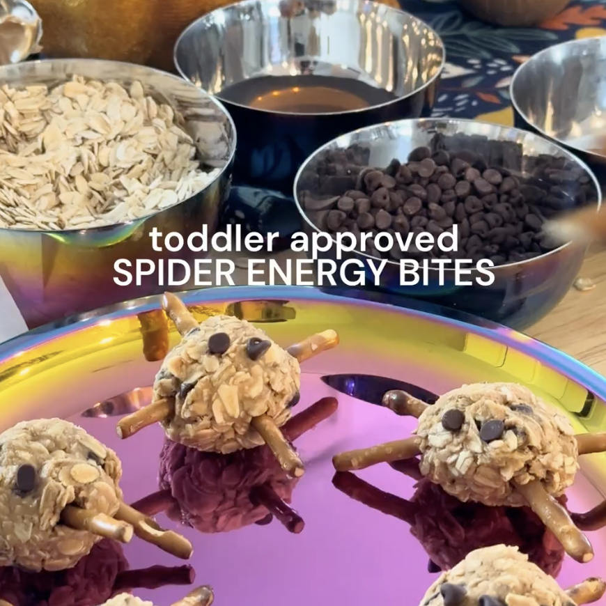toddler approved spider energy bites