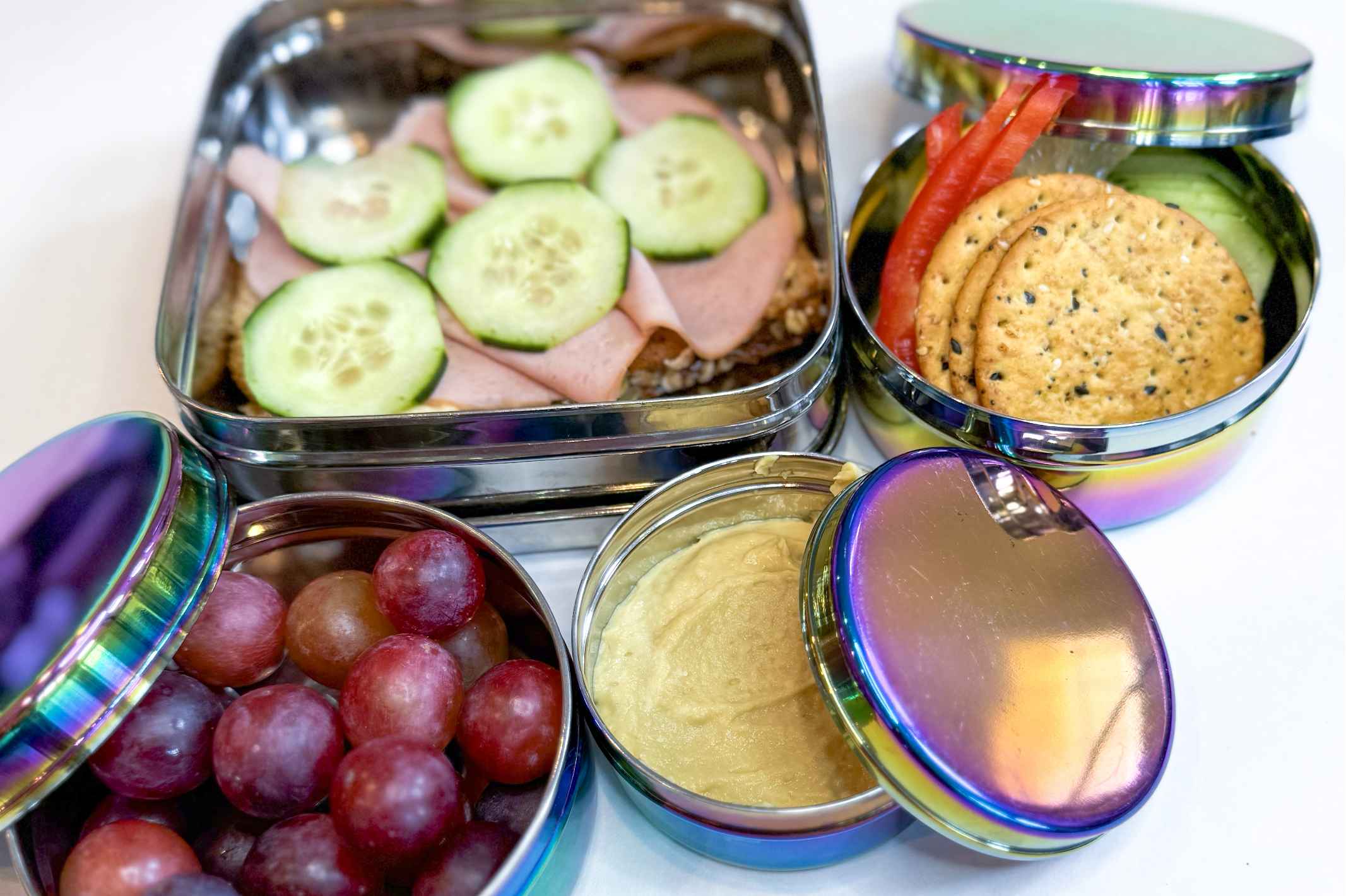 Deconstructed Bento Box with All 4 Food Groups