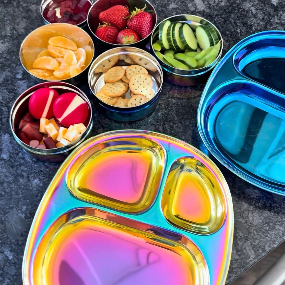 stainless steel dishes