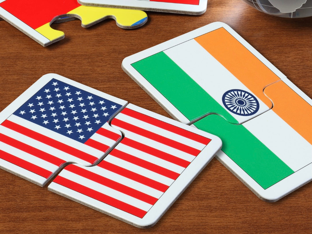 American Flag and Indian Flag