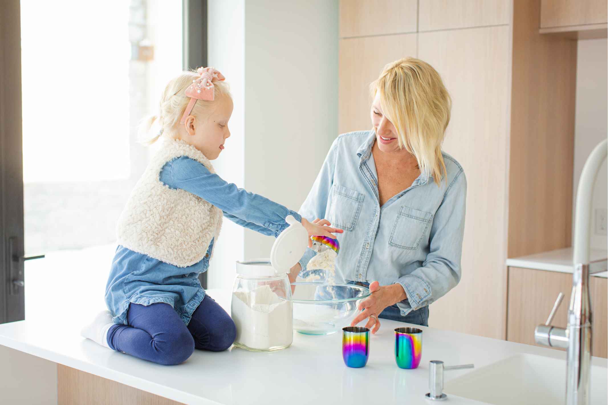 Weekend Brunch | Child Helps Mother Prepare Food