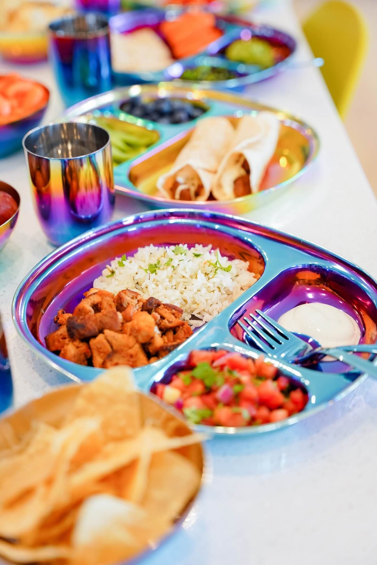 stainless steel dishes