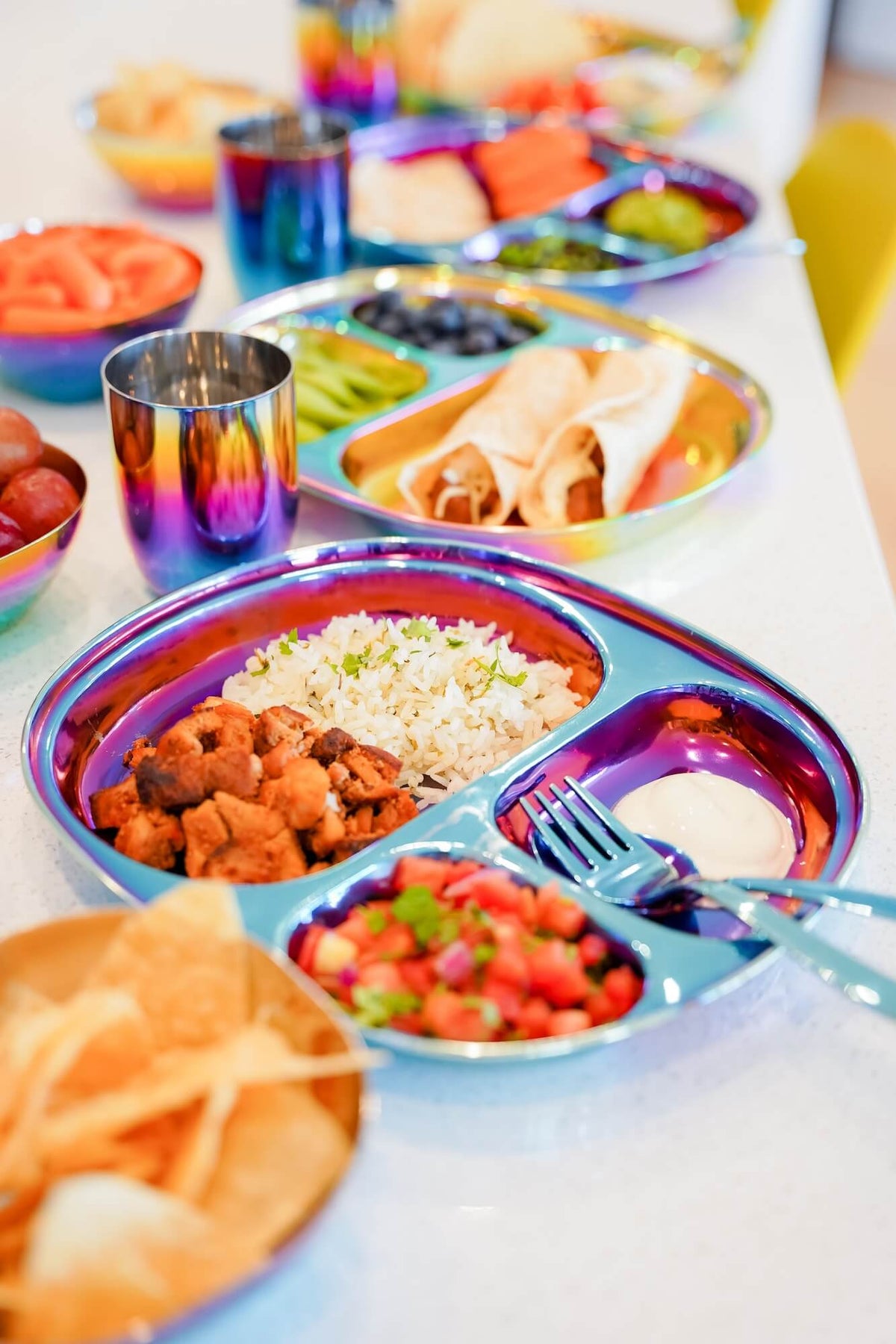 stainless steel dishes
