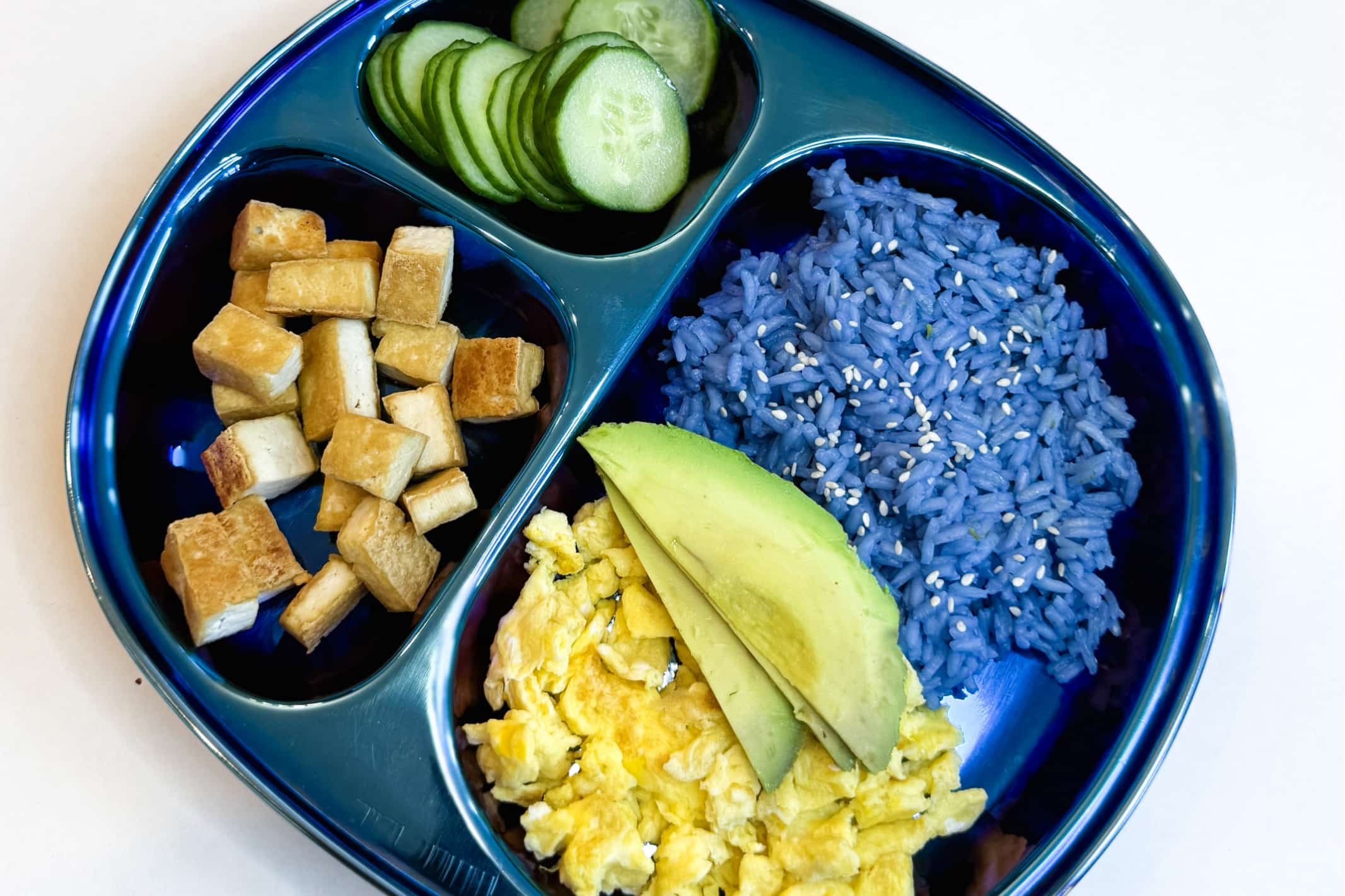 Naturally Dyed Rice Bowl for Kids with Veggie Toppings – AHIMSA®