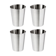 4 Classic Kids CUps 10 ounces each. Stainless steel cups for toddlers, kids, teens, preteens, and adults