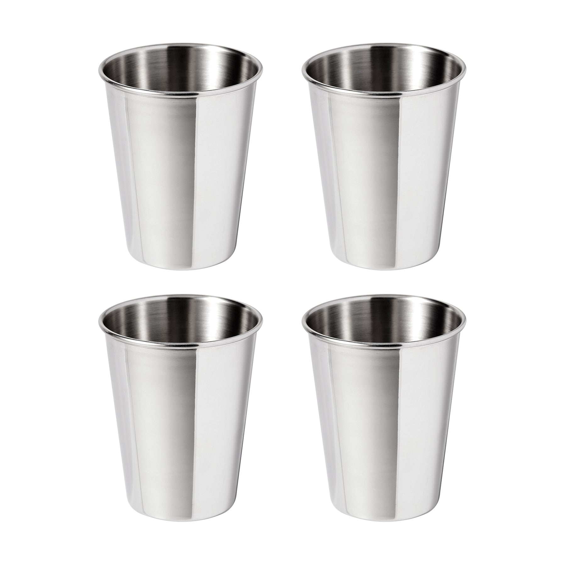 4 Classic Kids CUps 10 ounces each. Stainless steel cups for toddlers, kids, teens, preteens, and adults