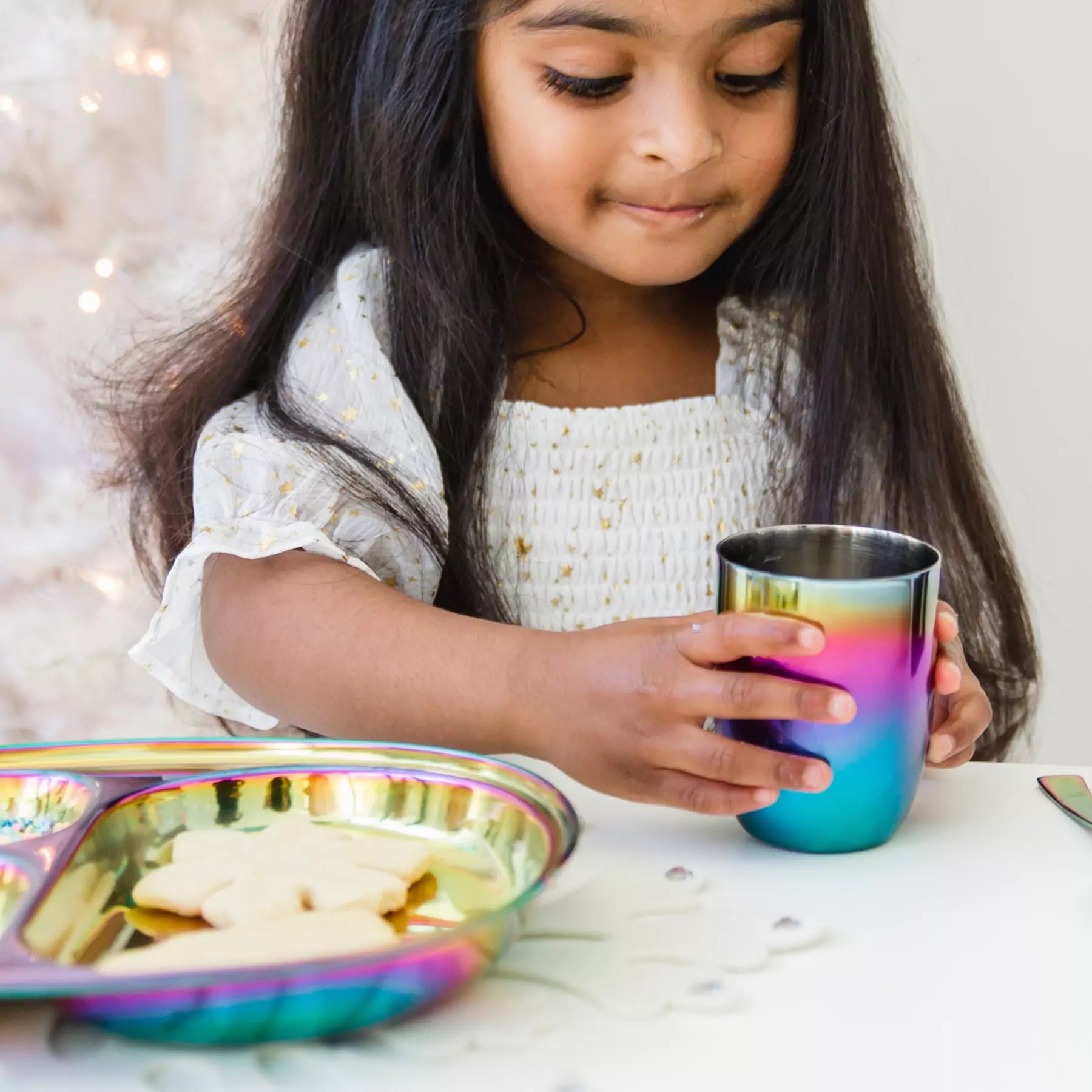 Ahimsa Stainless Steel Conscious Cups In Rainbow (Set of 4)