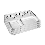 4 dinner trays stainless steel