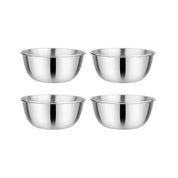 Four stainless 8 ounce stainless steel bowls for babies, toddlers, and kids
