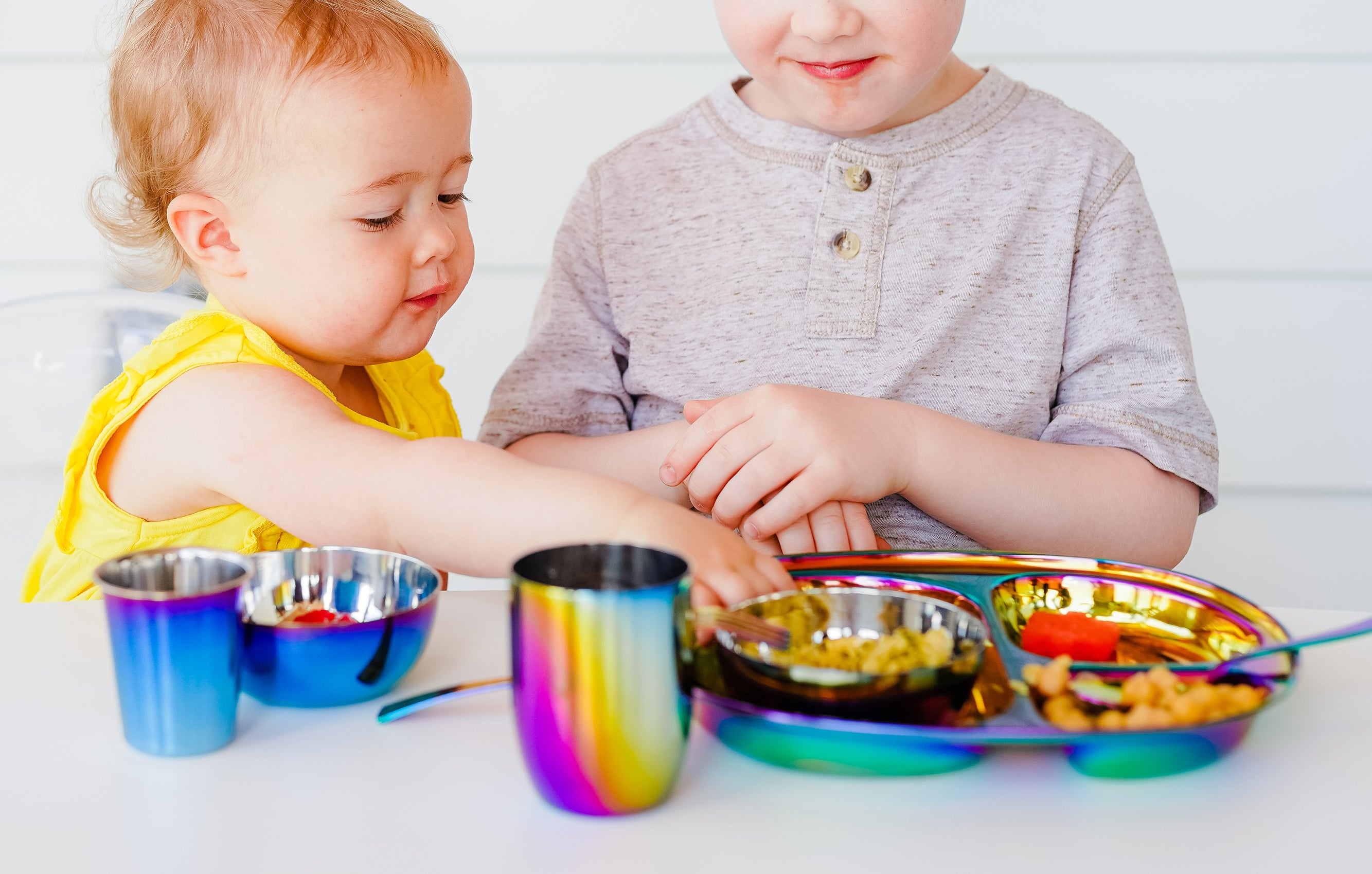 Ahimsa - Stainless Steel Kids Dishes for Mindful Mealtime.
