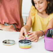 Your little ones can help pack their own lunches and load them into the dishwasher at the end of the day with our Ahimsa Movable Meal Collection's Circle Trio.