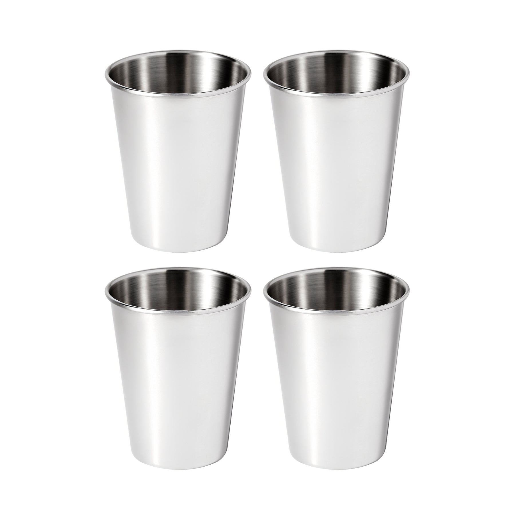4 Classic Kids CUps 10 ounces each. Stainless steel cups for toddlers, kids, teens, preteens, and adults