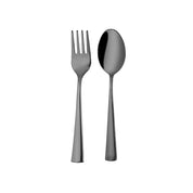 Stainless steel utensil set in graphite or dark gray. Dishwasher safe, beautiful, and kids love them!
