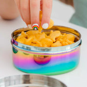 Rainbow stainless steel food container for kids - perfect for packing school lunches